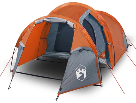 Tienda de campaña para 2 personas VIDAXL impermeable gris y naranja