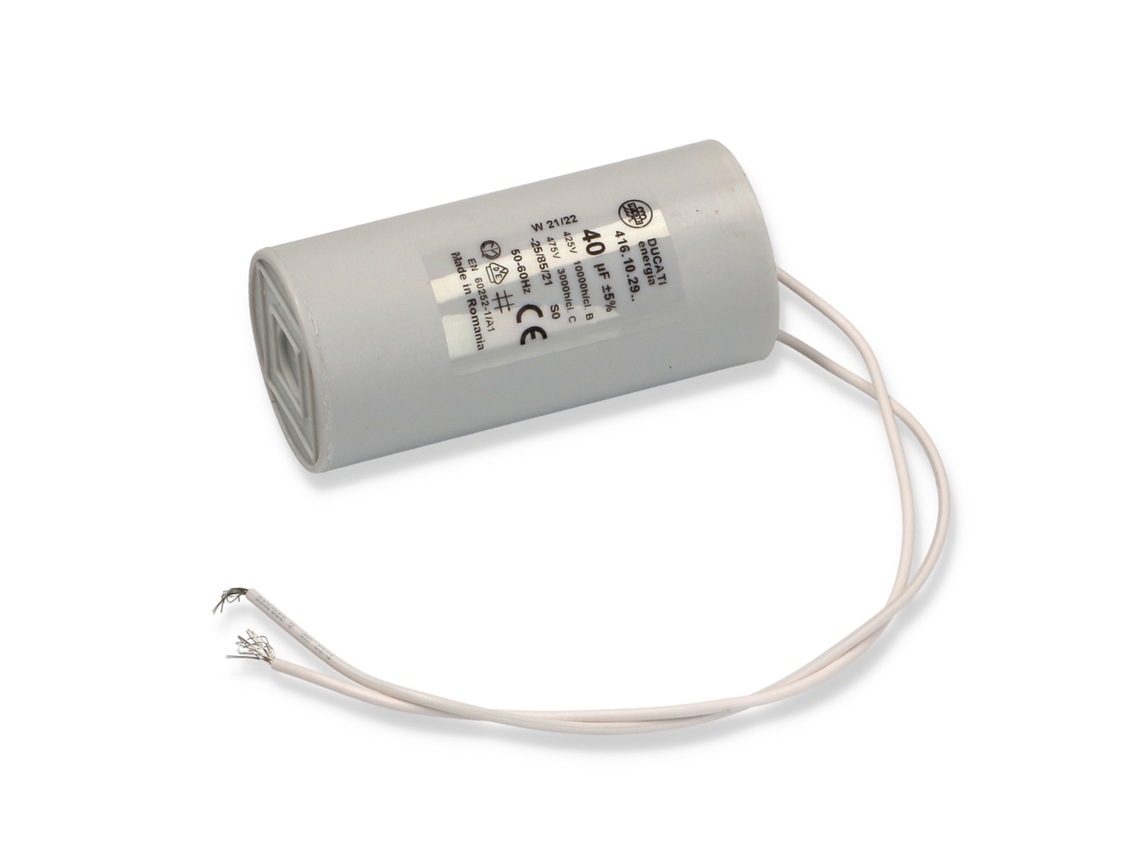 Condensador 40µf + Cable - Ducati Para Lavadora Cap833un