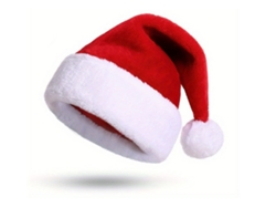 Gorro navideño de Papá Noel con pompón rojo 35 x 28 x 28 cm B.active