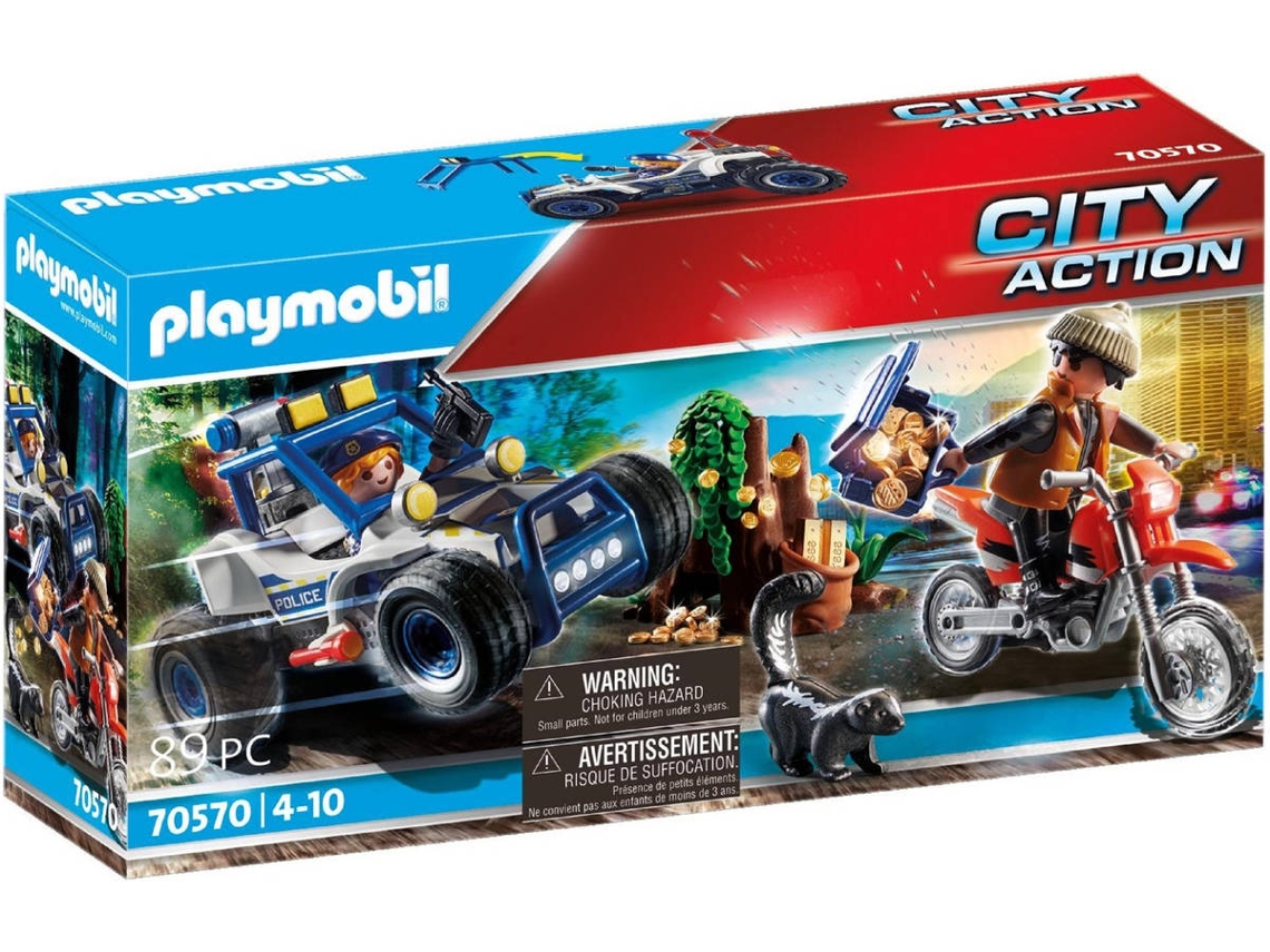 PLAYMOBIL Persecución del Ladrón del Tesoro (Edad Mínima: ‍4 Años - 58 Piezas)