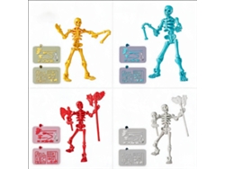Figura De Esqueleto De 13 Cm De Henten Home, Articulada Y Móvil, Para Coleccionistas Como Decoración De Mesa (4 Piezas)