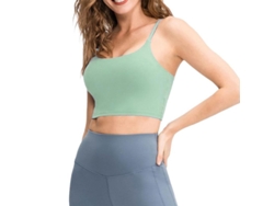 2026-sutién Deportivo Sin Costuras De Color Sólido Para Mujer Elástico Para Gimnasia Yoga Fitness Y Running