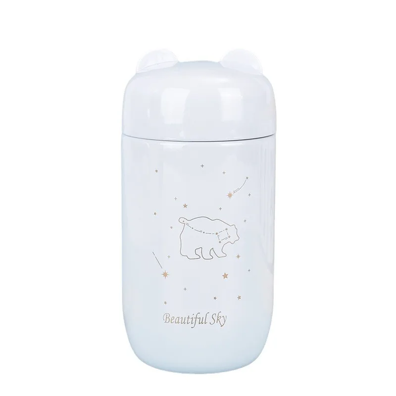 Taza De Acero Inoxidable 304 Con Aislamiento Al Vacío (blanca, 200 Ml), A Prueba De Fugas, Ideal Para La Oficina Y Los Viajes, Tamaño Mini.