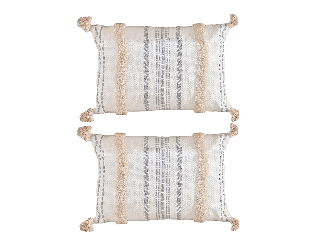 Funda De Almohada Bohemia Con Borlas, 30 X 50 Cm, Estilo Minimalista