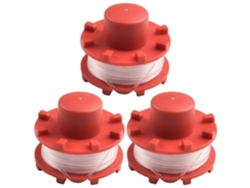 E8q 3 carretes de alambre para cortacésped Einhell, pieza de repuesto J0z 3405096
