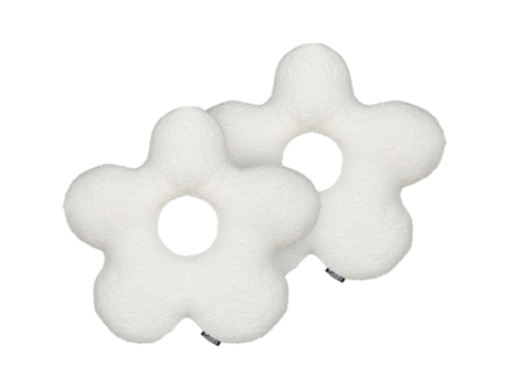 Conjunto de 2 cojines afelpados blancos 40 x 40 cm BELIANI Camponula
