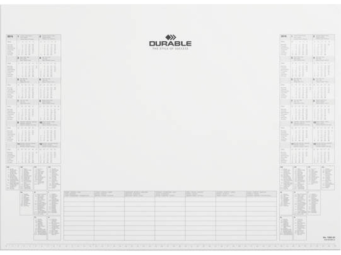 Durable 729202 Bloque de calendario con 25 hojas y doble anual 570 410