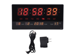2026-reloj Digital Led Grande Con Pantalla De Números Grandes, Temperatura Y Alarma De Pared