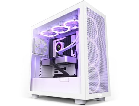 Torre ATX NZXT H7 Flow Blanco Vidrio Templado