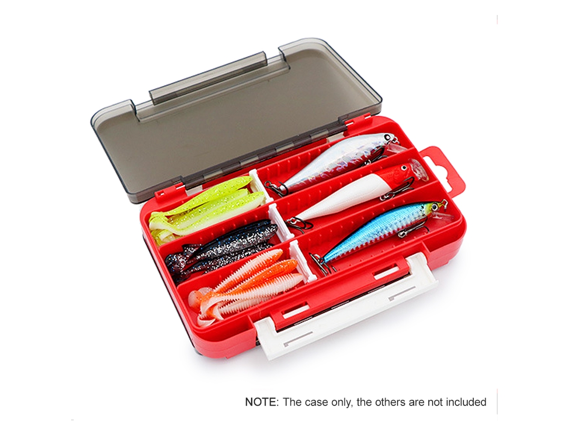 Organizador De Cebo De Pesca Con Separadores Ajustables Y Estuche Transparente Impermeable.
