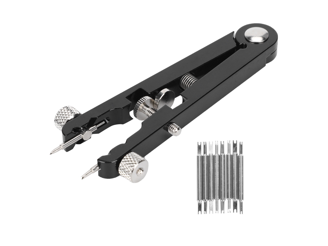 MEOIRUERY Herramienta profesional para reparación de relojes, alicates de barra de resorte de acero inoxidable, ajustables en aleación de precisión para facilit