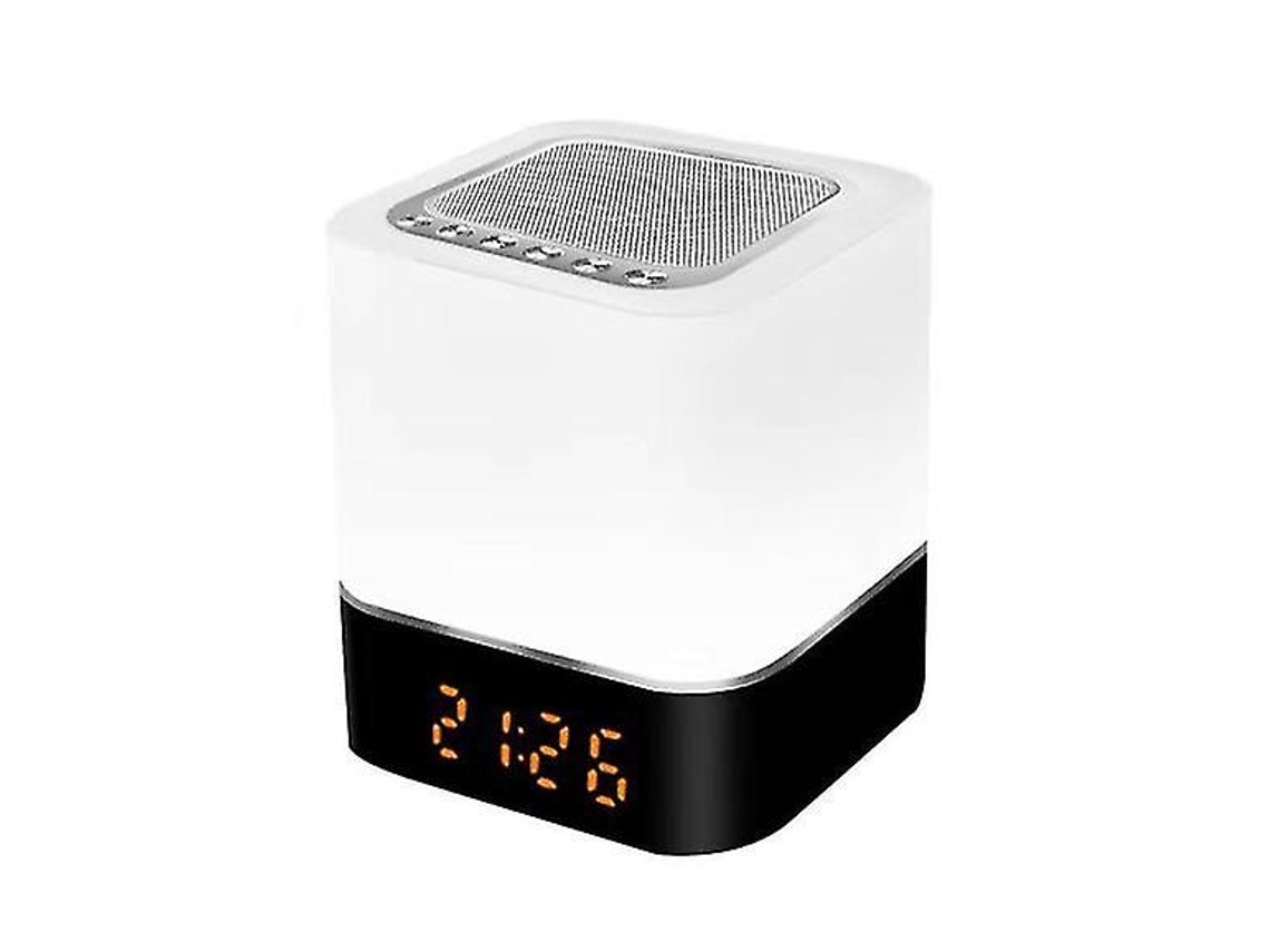 Altavoz inalámbrico Bluetooth Despertador Táctil Mesita de noche Luz negra YEMAESRE