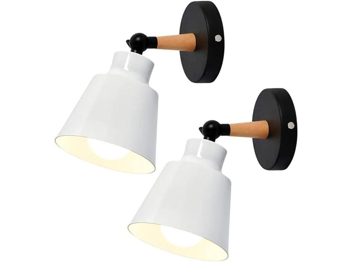 Juego De 2 Apliques De Pared Industriales Vintage, Casquillo E27, En
