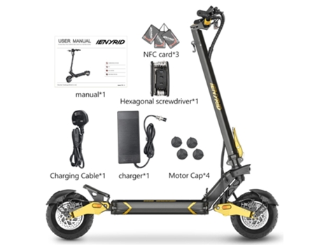 Patinete eléctrico IENYRID ES30 1200Wx2 52V 20Ah 60km/h 70km Alcance Freno de disco delantero y trasero Suspensión delantera y trasera