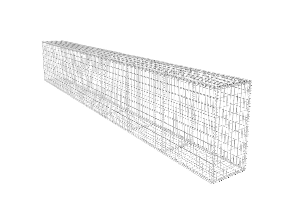 Gavion VIDAXL Plateado Acero (600x50x100 cm)