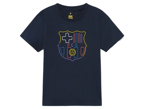 Camiseta de Niño para Fútbol BARCA Barça Escut Neo Azul (14 años)