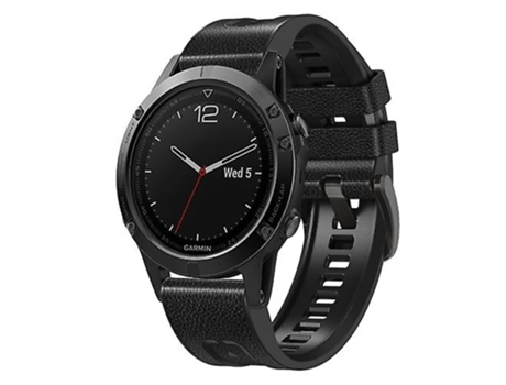 Correa De Reloj Inteligente Para Garmin Fenix 7, Correa De Reloj De Cuero De Silicona De Liberación Rápida Negra VENISYMLIS