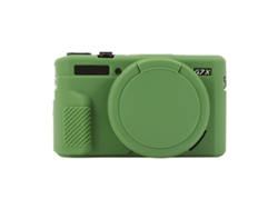 Funda protectora de silicona suave con tapa de lente para Canon PowerShot G7 X Mark II / G7x2, color verde Zruxe