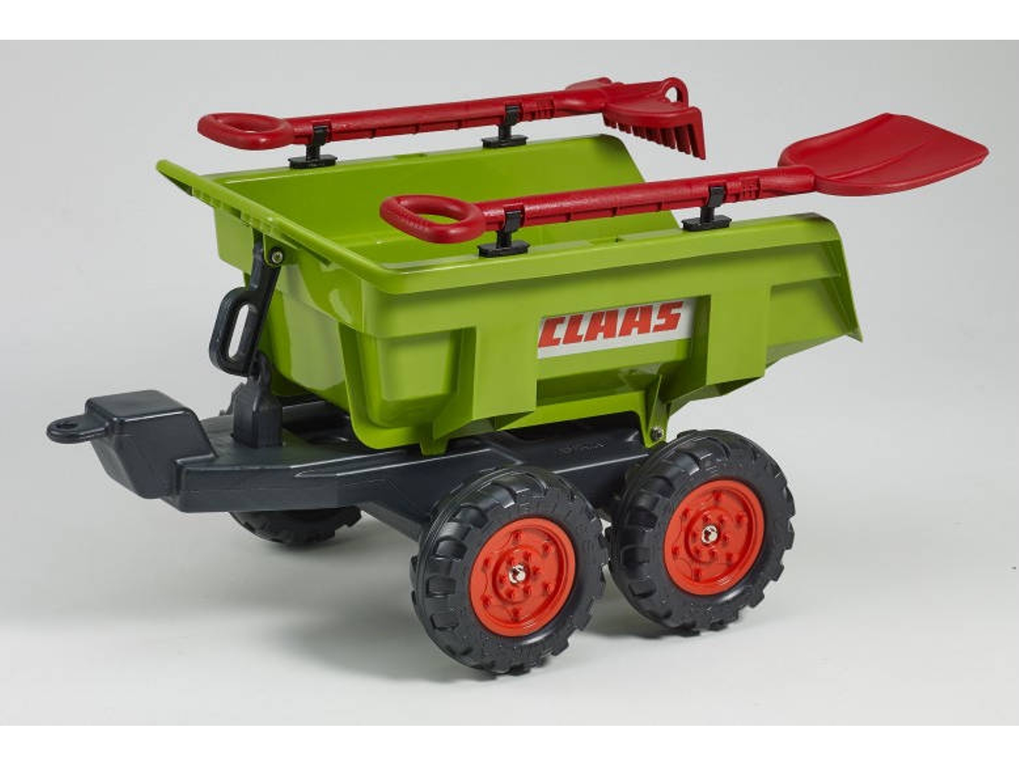 Accesorio de Juguete FALK Twin Axle Trailer + Rake & Shovel