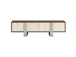 Mueble para TV de MDF con acabado metálico y de mármol, 180x40x43,5 cm. ALEXANDRA HOUSE LIVING