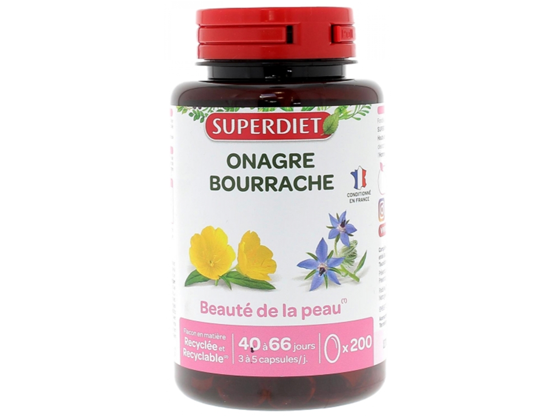 Aceite de Onagra Borraja 200 Cápsulas SUPERDIET