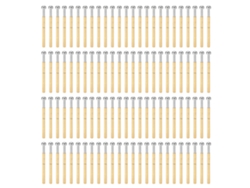 100 Unidades De Pines Pogo Para Pcb, Latón, Diámetro 2,36 Mm, Longitud 34 Mm, Herramientas De Prueba De Resorte.