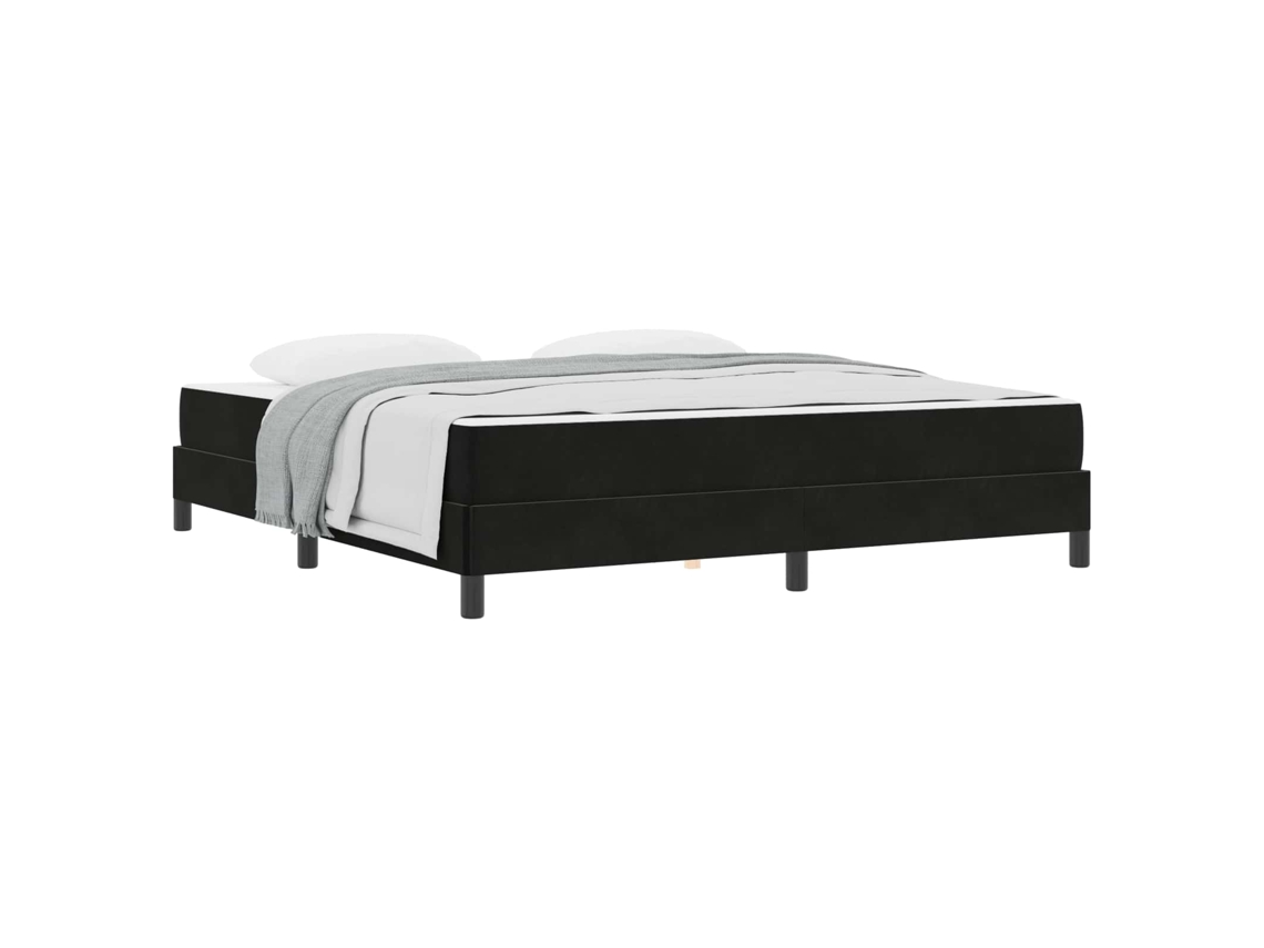 Maison Exclusive - Cama Tipo Box Spring Con Colchón Negro 180 X 200 Cm Tela