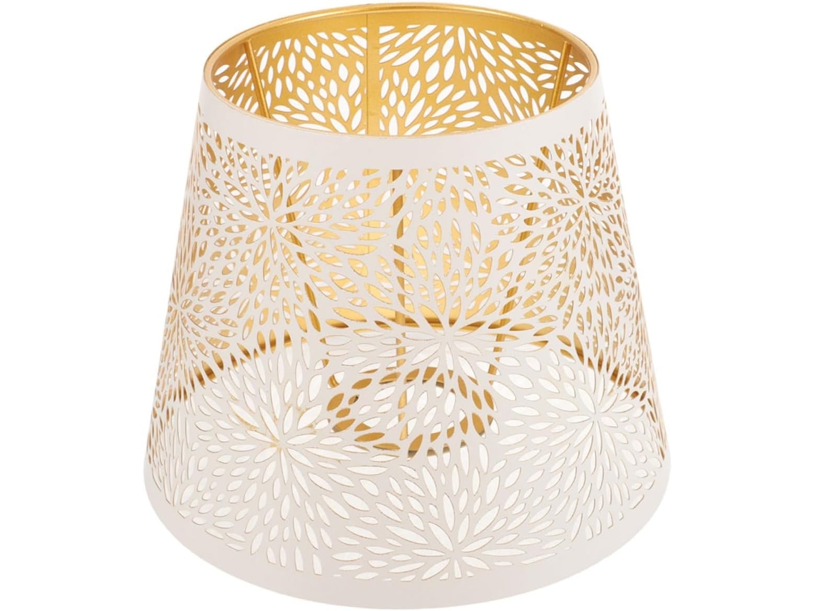 Lámpara de mesa moderna E27, blanca y dorada, SFUSHOS