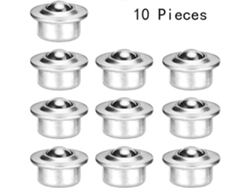10 Ruedas Giratorias De Acero Carbono, Rodantes 360 Grados Para Muebles, Treadmill, Sofá, Refrigerador Y Equipos Mecánicos