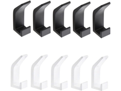Juego De 5 Ganchos Pared Aluminio Para Abrigos Y Toallas, Dis. Mod, Fácil Instalar Baño, Dormitorio Cocina,
