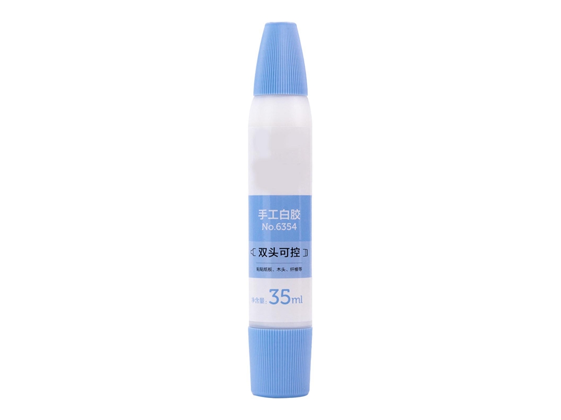 Pluma De Pegamento Blanco Doble Extremidad Fácil Control 35ml Suministros De Manualidades Diy Para Estudiantes Escuela Hogar