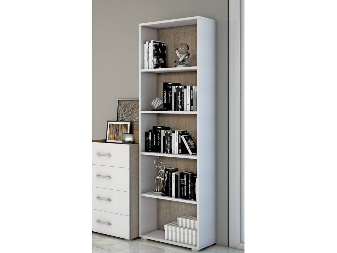 Estantería DMORA 40 Blanco (Melamina - 30x60x195 cm)