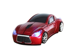 YIZHOOD Infiniti Sports Car Shape Mute Wireless Computer Gaming Mouse para computadora/portátil Rojo