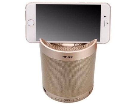 Altavoz Bluetooth con soporte dorado