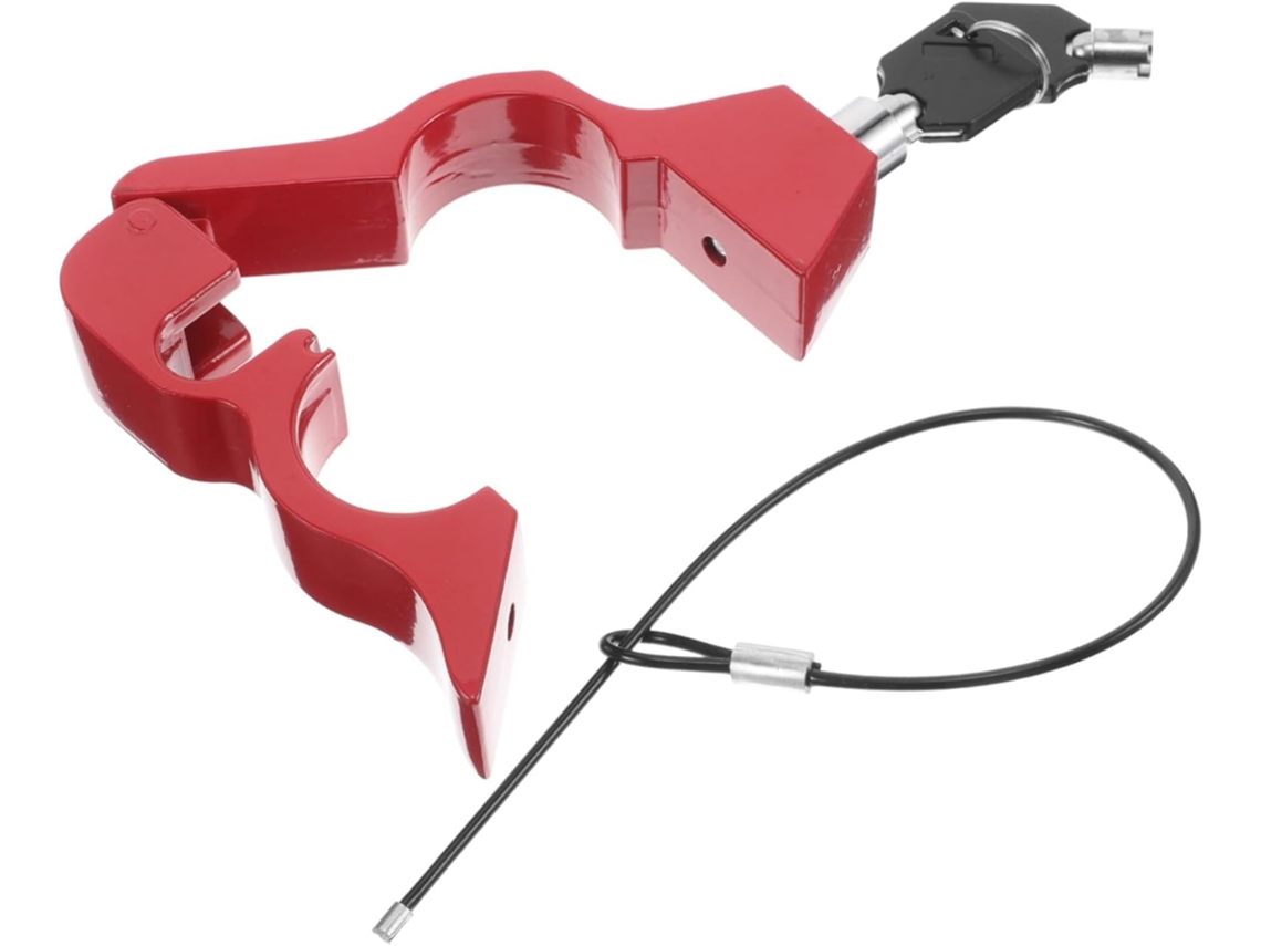 Candado Ajustable De Aleación Roja Para Manillar De Motocicleta Con Freno Y Acelerador, Portátil Para Patinetes Eléctricos.