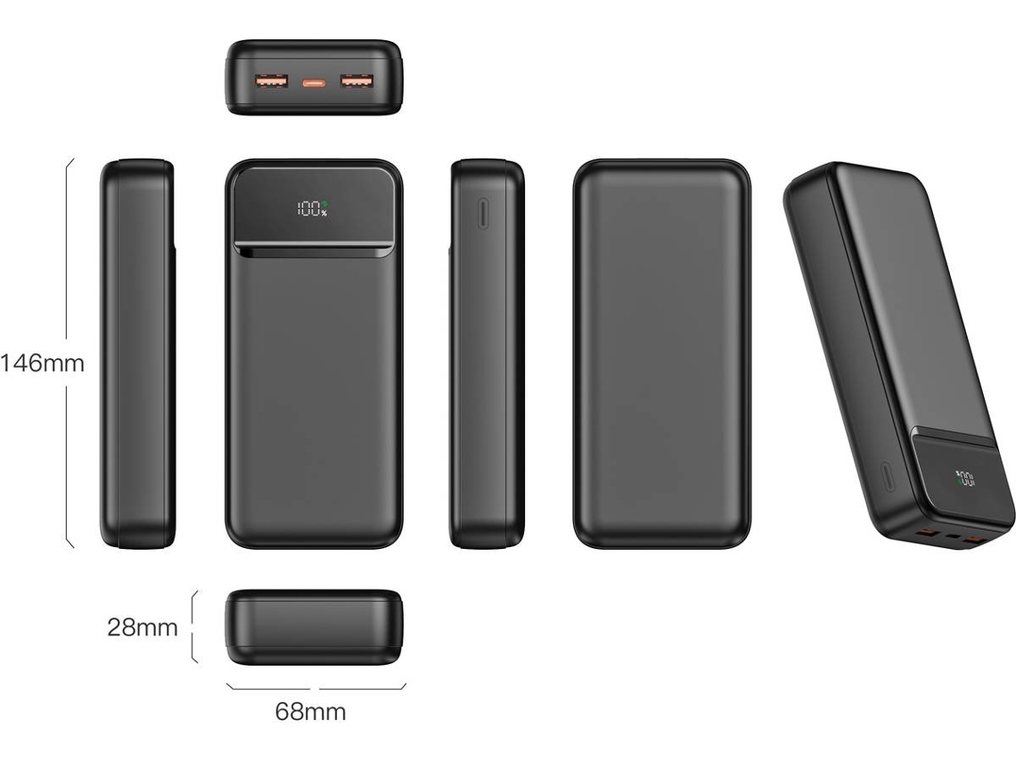 Powerbank GOODIS PD20W 20000 mAh (A+A+C - Negro)