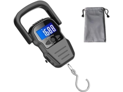 Báscula de viaje digital con batería recargable, báscula portátil para colgar equipaje para viajeros frecuentes, capacidad máxima de 50 kg.