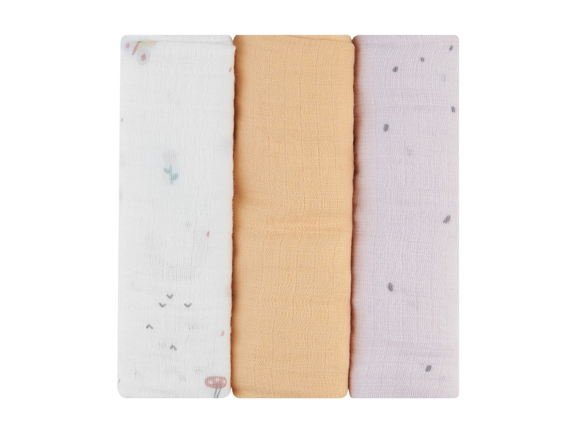 Juego de pañales de muselina Hedge Hugs, 3 unidades, 75 x 75 cm, Kikkaboo