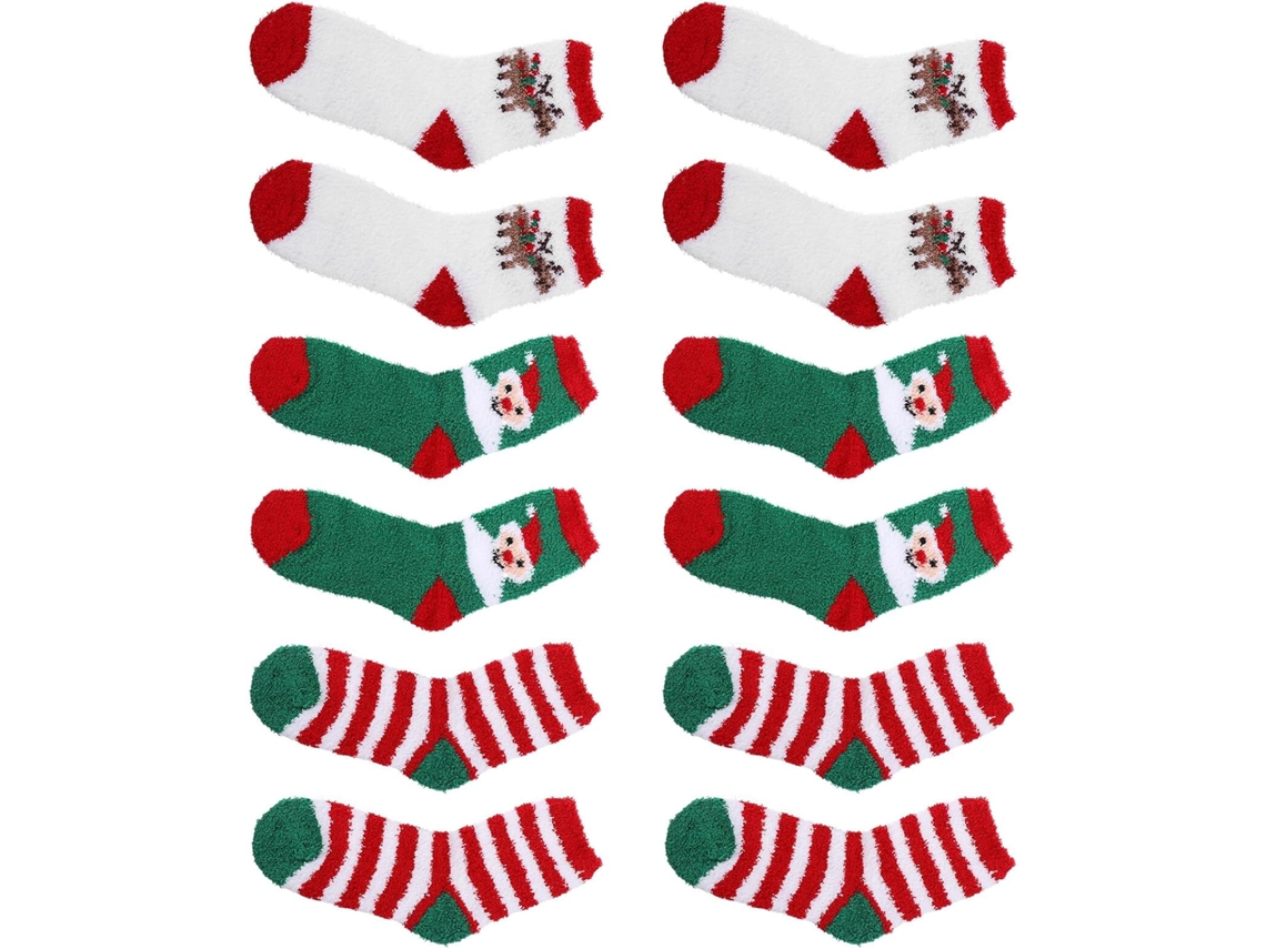 Pares De Calcetines Navideños Cálidos Para Adultos, Calcetines Festivos De Invierno Con Diseño