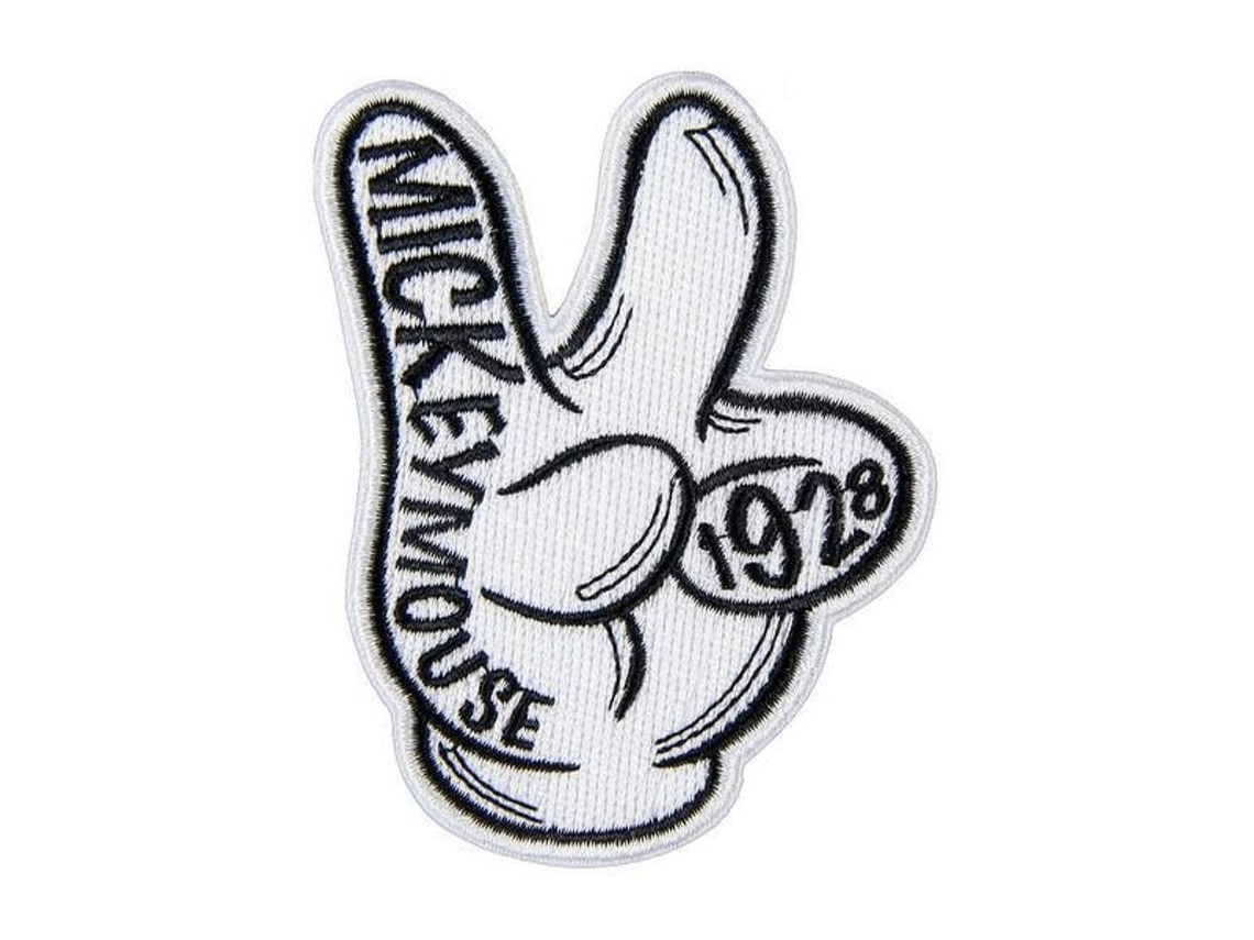 Parche Mickey Mouse Blanco Poliéster
