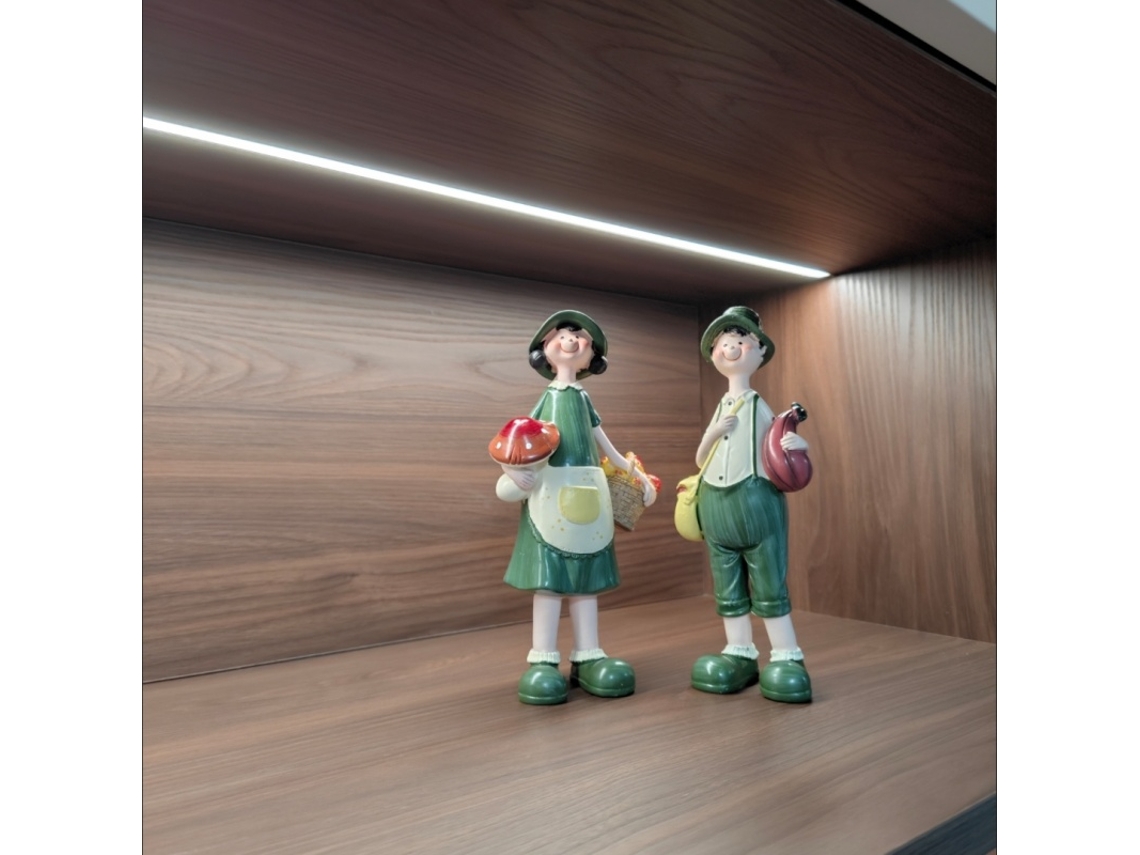 Adornos decorativos de resina, estilo corazón ecológico, pareja campestre.