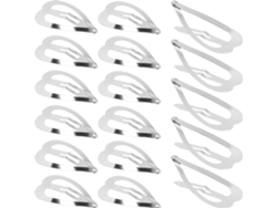 100 Presilhas De Cabelo Em Formato De Coração, 3cm, Metal Banhado A Prata, Pacote Com 100 Unidades