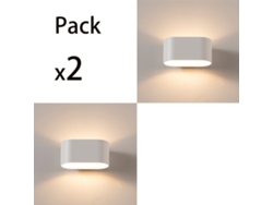 Apliques de pared para interior de aluminio blanco con iluminación vertical y horizontal, casquillo G9 Alpinaluz (bombilla no incluida)