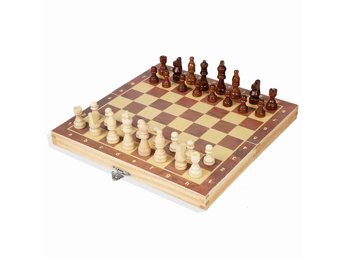 Juego De Ajedrez Magnético De Madera Plegable Con Tablero De Fieltro Ligero, Portátil Para Viajes, Juguete Educativo Para Padres Y Niños.