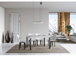 Mesa extensible 90x120/224 cm Everyday Fresno Blanco estructura Antracita