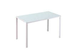 Mesa de comedor HENGJIAN, mesa de cocina grande, diseño moderno, 120 x 60 x 75 cm, color blanco