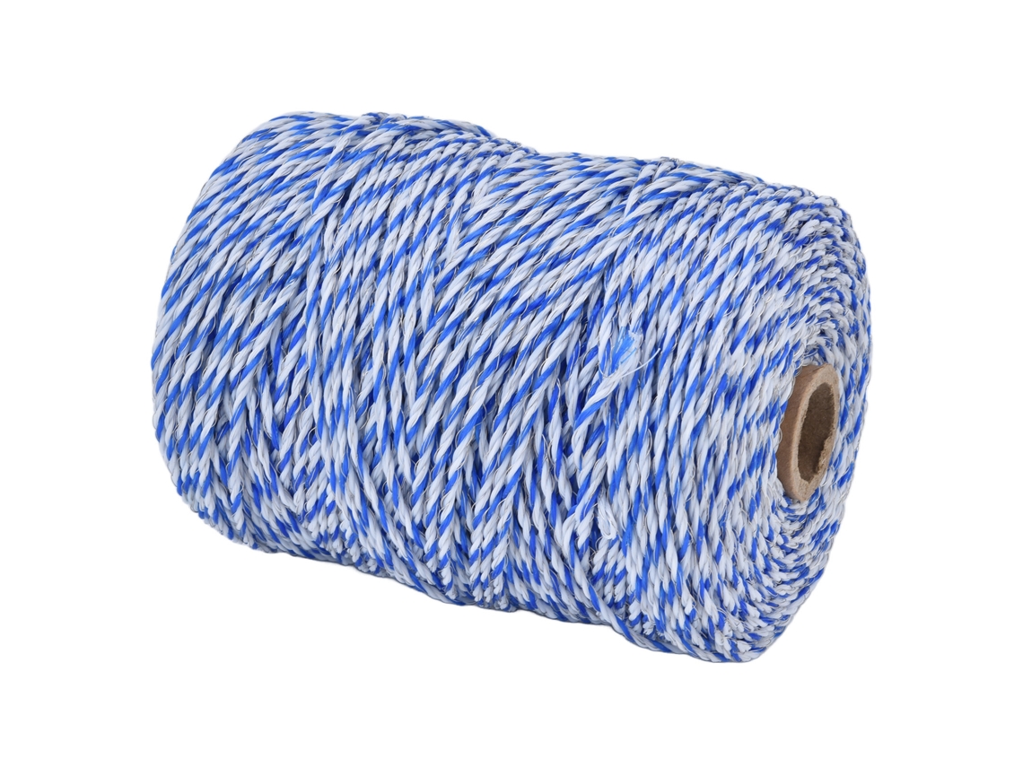 Cable Conductor De Polímero De 3 Mm Y 200 M Para Cercas Eléctricas Portátiles, Apto Para La Cría De Ganado, Resistente A 15 Kv.