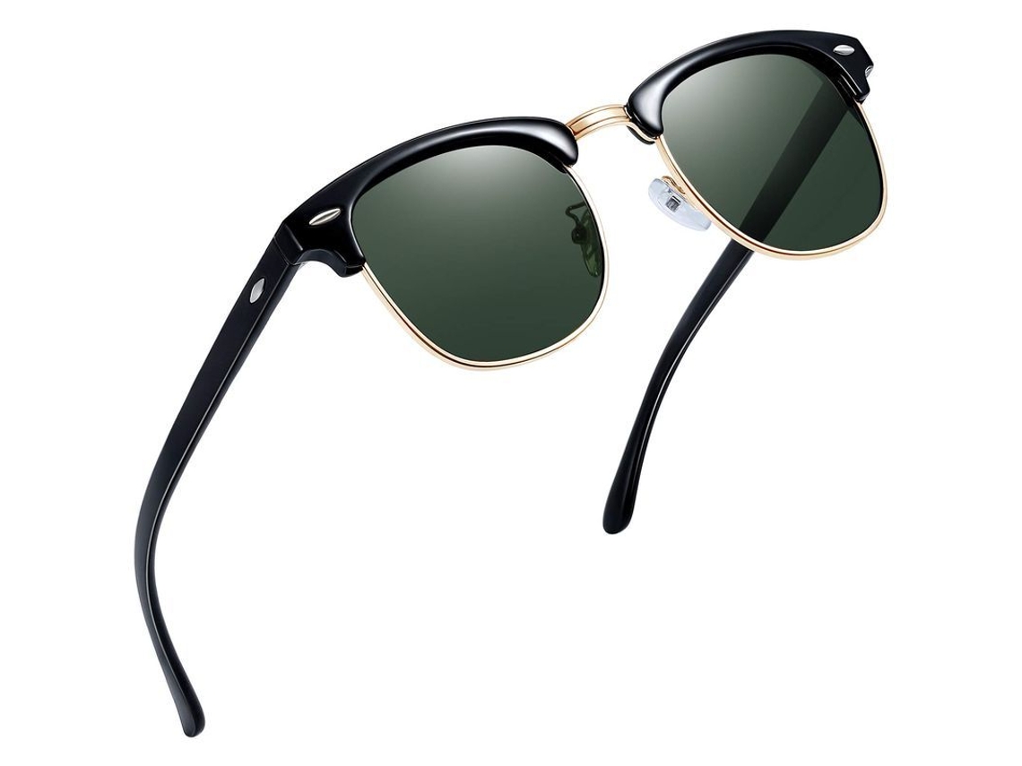 Gafas De Sol Polarizadas Semi Al Aire Con Protección Uv400, Estilo Retro, Unisex.