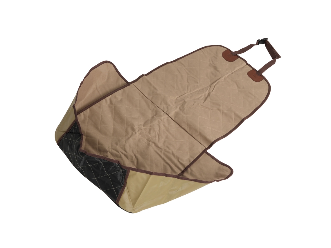 Funda para asiento delantero de perro en coche, Oxford impermeable, beige, protección completa