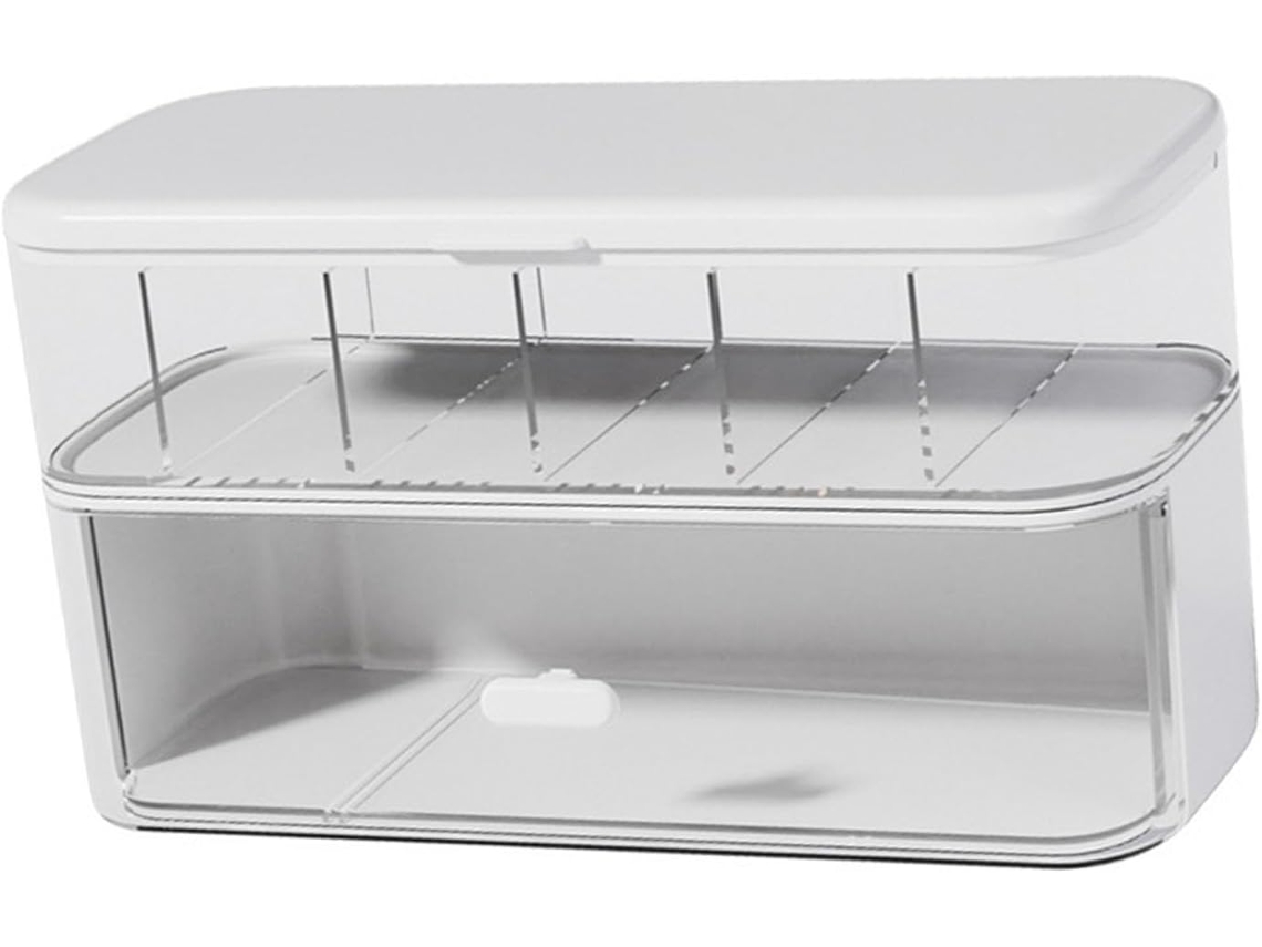 Organizador De Cables De Escritorio De 12 Compartimentos Con Tapa Para Cajón